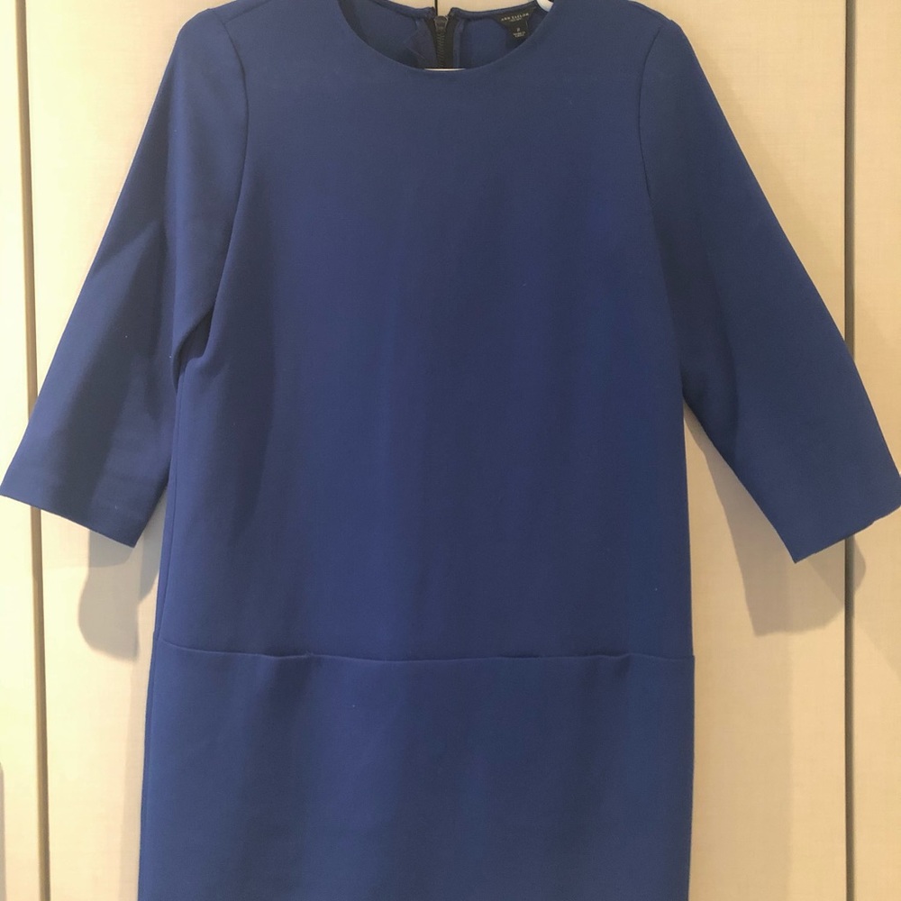 Ann Taylor Blue Shift Dress Size 2